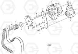 7187 Alternator with assembling details EW200B, Volvo Construction Equipment