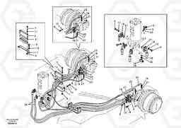 12346 Turning joint line, turning joint to travel motor EC460B SER NO INT 11515- EU&NA 80001-, Volvo Construction Equipment