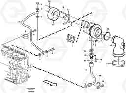 73595 Turbocharger with fitting parts EW160B, Volvo Construction Equipment