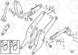 33673 Lifting- and tilt cylinder with assembly parts. L70E, Volvo Construction Equipment