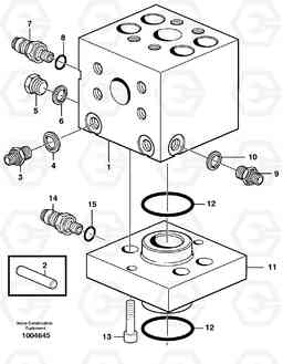 44100 Connecting block L220E SER NO 2001 - 3999, Volvo Construction Equipment