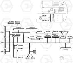 21407 Cable harness, L10 EW180B, Volvo Construction Equipment