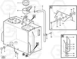 84220 Hydraulic oil tank, with fitting parts L110E S/N 1002 - 2165 SWE, 60001- USA,70201-70257BRA, Volvo Construction Equipment