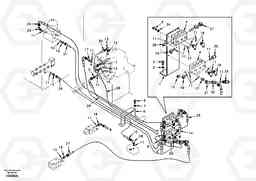 44310 Servo system, control valve to solenoid valve EW170 & EW180 SER NO 3031-, Volvo Construction Equipment