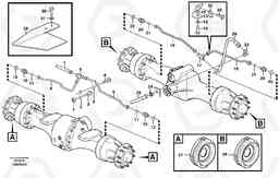 90612 Brake pipes, front axle and rear axle L60E, Volvo Construction Equipment