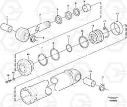 23477 Hydraulic cylinder, tilt L70F, Volvo Construction Equipment