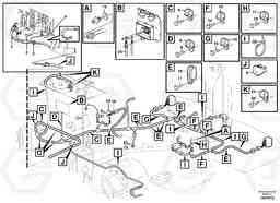 7489 Rear cable harness with assembly parts L110E S/N 1002 - 2165 SWE, 60001- USA,70201-70257BRA, Volvo Construction Equipment