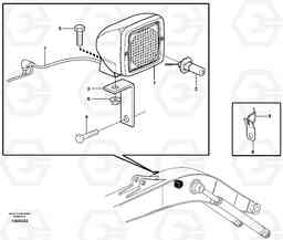20832 Work lamp, boom EW160B, Volvo Construction Equipment