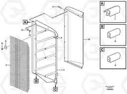 5043 Radiator casing L150E S/N 8001 -, Volvo Construction Equipment