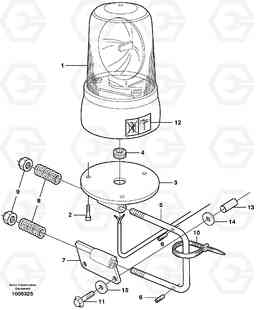 28307 Revolving warning light. L70E, Volvo Construction Equipment