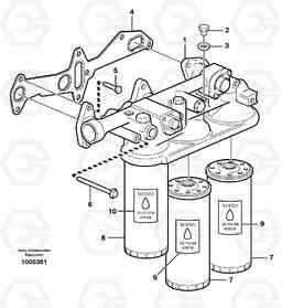 16901 Oil filter with fitting parts EC360B, Volvo Construction Equipment