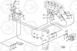 7650 Hydraulic system for stabilisors, upper section EW200B, Volvo Construction Equipment