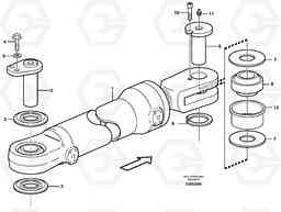11335 Hydraulic cylinder with fitting parts L90E, Volvo Construction Equipment