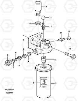 27164 Fuel filter L180E S/N 5004 - 7398 S/N 62501 - 62543 USA, Volvo Construction Equipment