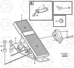 2941 Accelerator pedal L110E S/N 1002 - 2165 SWE, 60001- USA,70201-70257BRA, Volvo Construction Equipment