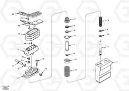 50800 Working hydraulic, remote control valve pedal for hammer and shear EC290, Volvo Construction Equipment