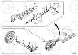 41798 Front idler, spring package EC210, Volvo Construction Equipment