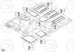 5607 Hatches under engine, hydr.pumps, cooler, m.valve and fuel tank. EC210, Volvo Construction Equipment