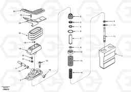 37689 Working hydraulic, remote control valve pedal for adjustable boom EC210, Volvo Construction Equipment
