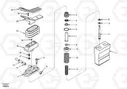 50798 Working hydraulic, remote control valve pedal for hammer and shear EC140, Volvo Construction Equipment