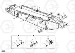 76663 Boom and grease piping, adjustable 2nd EC240, Volvo Construction Equipment