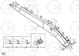 39821 Boom and grease piping, super long EC210, Volvo Construction Equipment