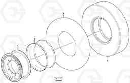 40890 Wheel A25D S/N -12999, - 61118 USA, Volvo Construction Equipment