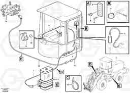 60266 Cable harness for central lubrication. L180E S/N 5004 - 7398 S/N 62501 - 62543 USA, Volvo Construction Equipment