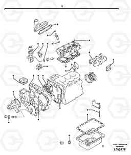 7685 Engine gasket kit EC13 TYPE 600 XR/XTV, Volvo Construction Equipment