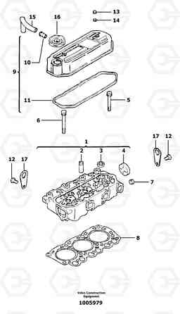 10798 Cylinder head EC13 TYPE 600 XR/XTV, Volvo Construction Equipment