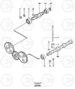 11024 Camshaft EC13 TYPE 600 XR/XTV, Volvo Construction Equipment