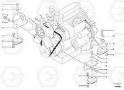 11027 Engine mounts EC13 TYPE 600 XR/XTV, Volvo Construction Equipment