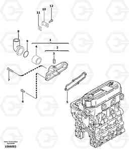 11041 Intake manifold EC13 TYPE 600 XR/XTV, Volvo Construction Equipment