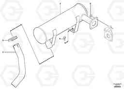 11042 Muffler EC13 TYPE 600 XR/XTV, Volvo Construction Equipment