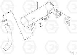 11043 Muffler with catalytic exhaust EC13 TYPE 600 XR/XTV, Volvo Construction Equipment