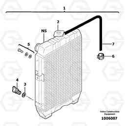 11047 Radiator ( water ) EC13 TYPE 600 XR/XTV, Volvo Construction Equipment