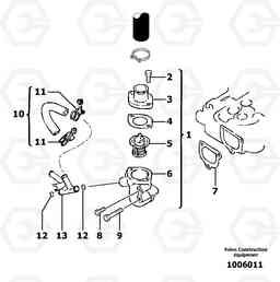 12860 Thermostat EC13 TYPE 600 XR/XTV, Volvo Construction Equipment