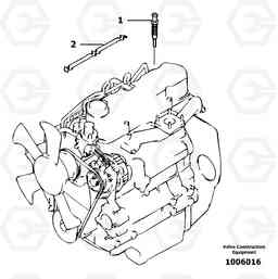 11045 Preheating coil EC13 TYPE 600 XR/XTV, Volvo Construction Equipment