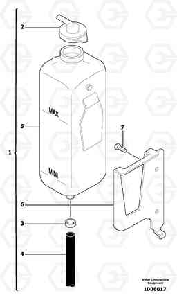 11048 Expansion tank EC13 TYPE 600 XR/XTV, Volvo Construction Equipment