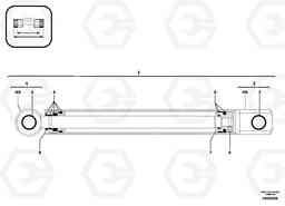 8278 Variable track cylinder EC13 TYPE 600 XR/XTV, Volvo Construction Equipment