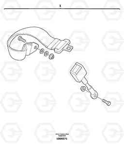 2572 Safety belt EC35 TYPE 283, Volvo Construction Equipment