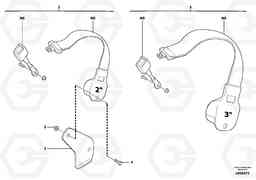 8118 Safety belt EC13 TYPE 600 XR/XTV, Volvo Construction Equipment