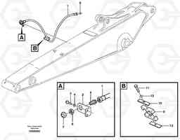14897 Hammer hydraulics on dipper arm, return line EW200B, Volvo Construction Equipment