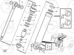 6090 Hydraulic cylinder, lifting L180E HIGH-LIFT S/N 5004 - 7398, Volvo Construction Equipment
