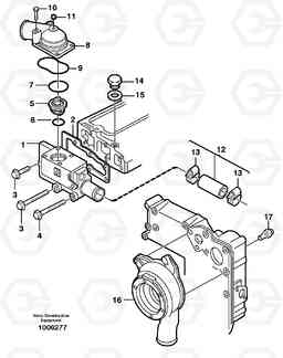 49769 Thermostat housing EW140 SER NO 1001-1487, Volvo Construction Equipment