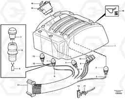 67013 Cable harnesses, servo valve. L150D, Volvo Construction Equipment