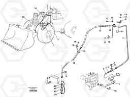 3419 Hydraulic system, 3:rd function, return line. L180D, Volvo Construction Equipment