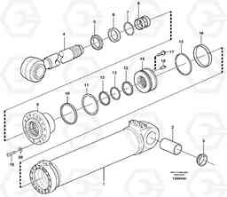 55893 Hydraulic cylinder, tilting L150D, Volvo Construction Equipment