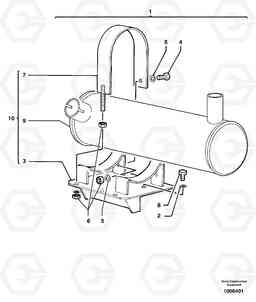 12773 Muffler with catalytic exhaust EW50 TYPE 256, Volvo Construction Equipment