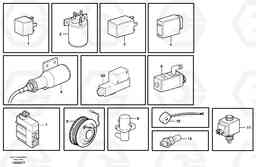 99287 Reference list: Relay, sender and solenoid valve L180D, Volvo Construction Equipment